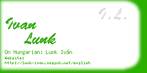 ivan lunk business card